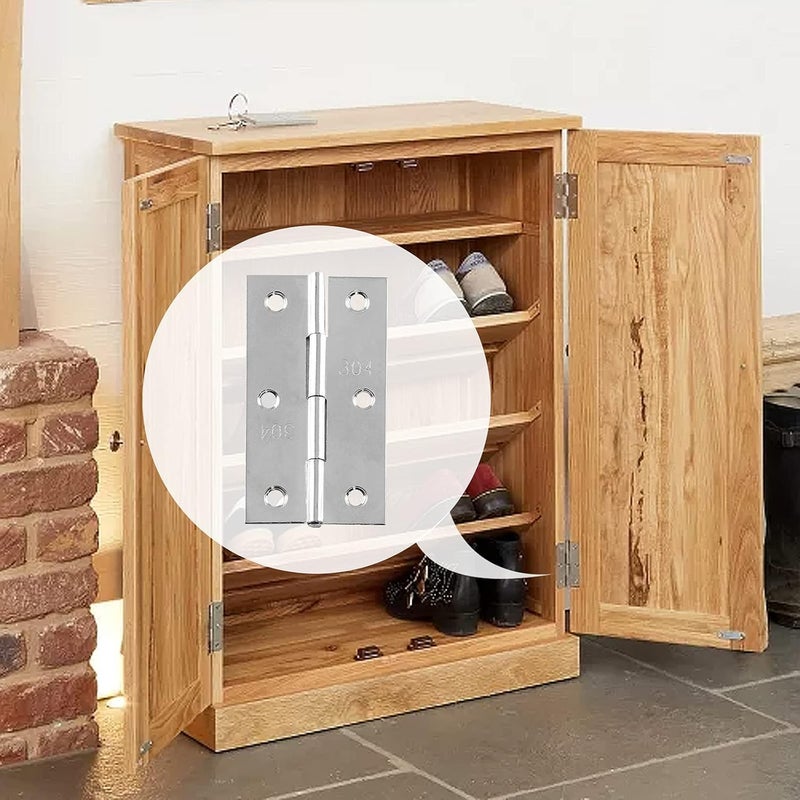 درافل مفصلات أبواب دورافيل قابلة للطي للخزائن والنوافذ والأبواب مع براغي (4، 2 بوصة) - Image 3